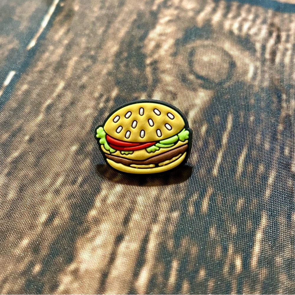 Cheeseburger croc charm